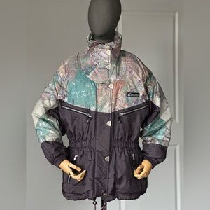 90s Winter Oversized Multicolor Puffer Jacket